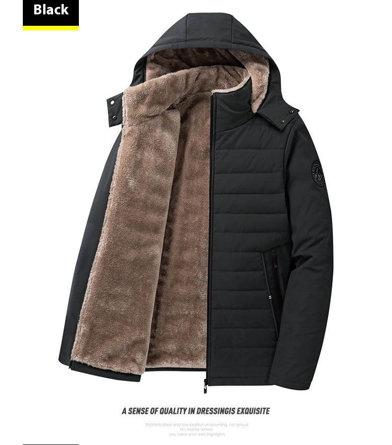 Unisex Warm and Plush Thick Lined Cotton-padded Winter Coat