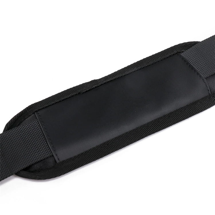 Bandoulière rembourrée noire avec sangle en nylon pour sac à bandoulière Haute Luxe pour homme de grande capacité.