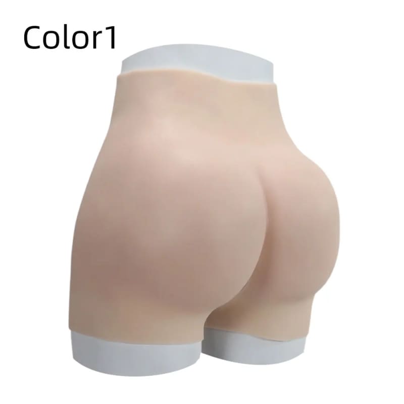 Flesh-colored padded undergarment designed to enhance the appearance of the buttocks.