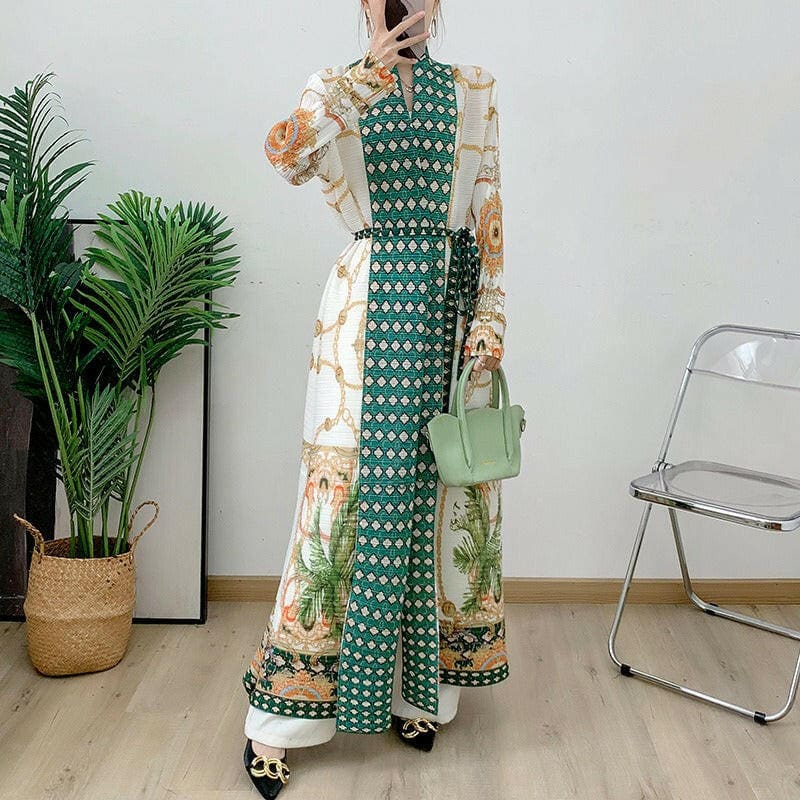 Fashionable Jacket Cape Printed Arab Robe for Elegance