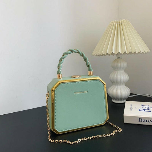 Fashionable Square Bag Stylish Chic Chain Crossbody green