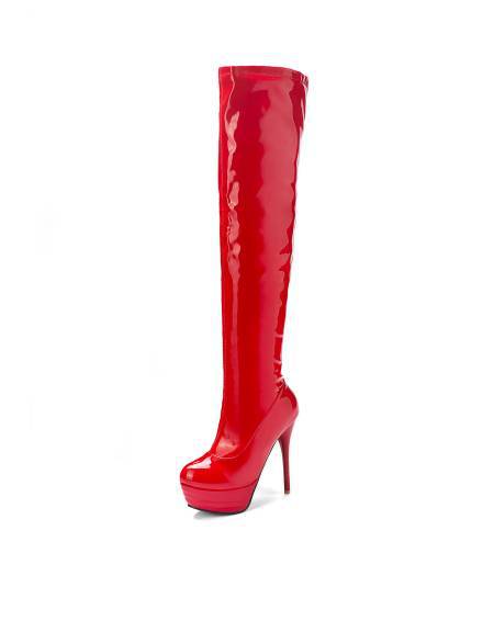 Women’s Platform Stiletto Leather Boots Size