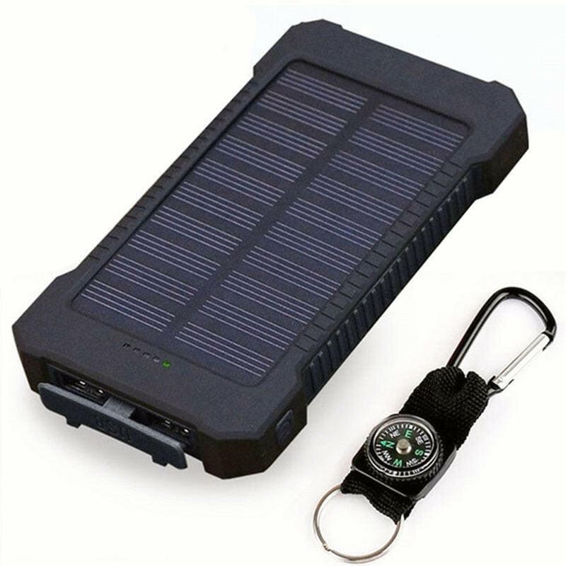 Smartphone LED Solar Power Bank Waterproof 2 USB