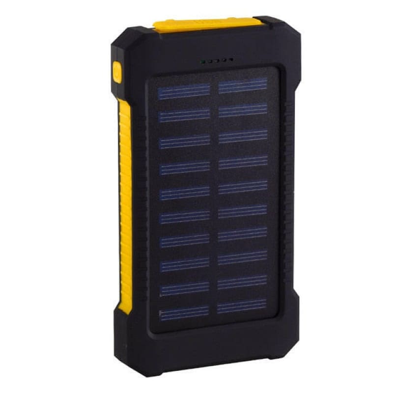 Smartphone LED Solar Power Bank Waterproof 2 USB YELLOW