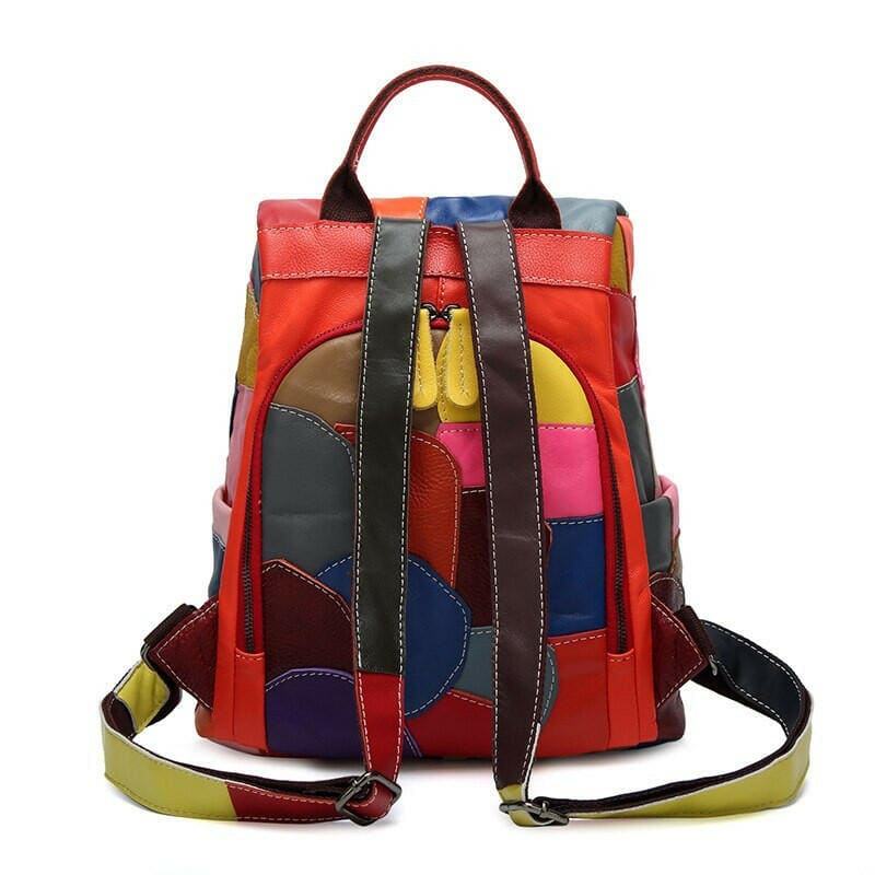 Genuine Leather Womens Multicolour Large Capacity Bag