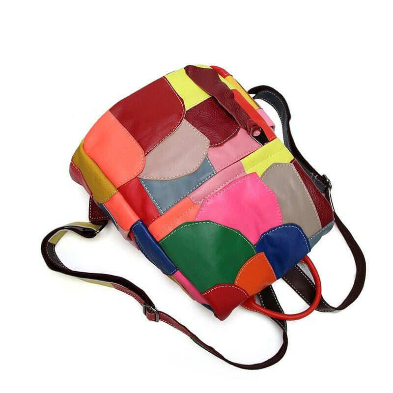 Genuine Leather Womens Multicolour Large Capacity Bag