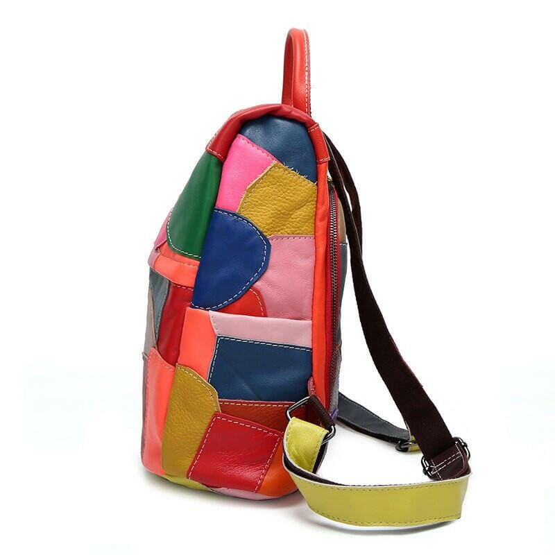 Genuine Leather Womens Multicolour Large Capacity Bag