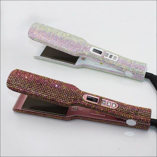 Glamshine Titanium Hair Straightener with Rhinestone Plates