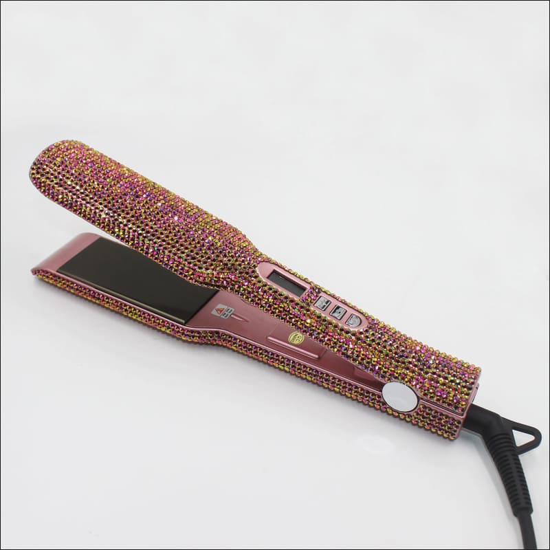 Glamshine Titanium Hair Straightener with Rhinestone Plates