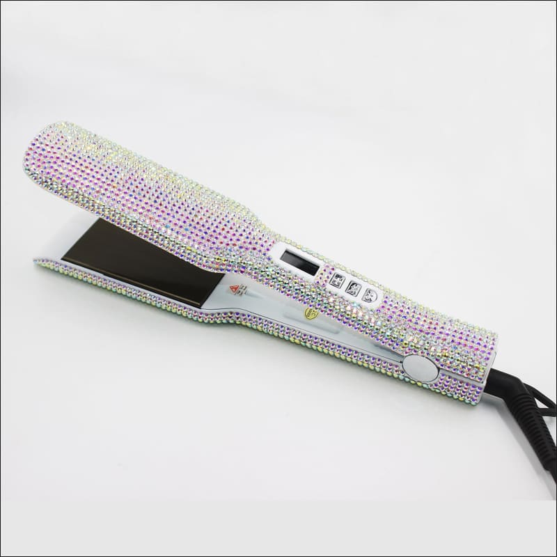 Glamshine Titanium Hair Straightener with Rhinestone Plates