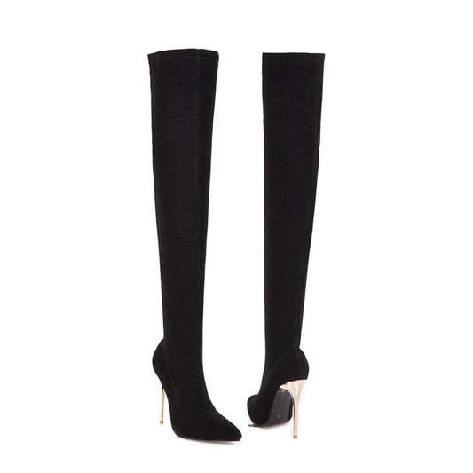 High Heel Plus Size Over-the-knee Boots - Pleasures and Sins