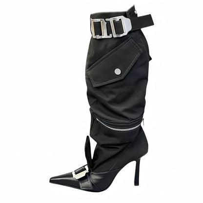 High Heel Pointed Toe Knee Length Women’s Boots