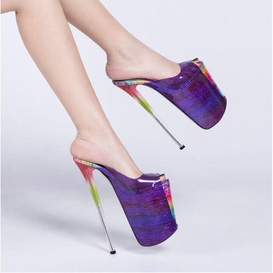 High Heel Stiletto Transparent Glass Drag Queen Shoes - Pleasures and Sins
