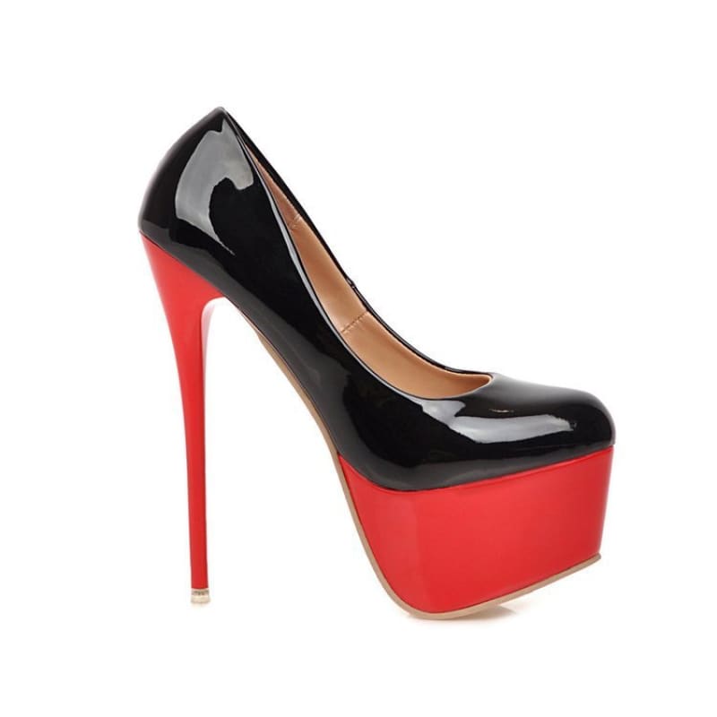 High Heel Women Stiletto, Platform Thick Sole, Shallow Mouth Heels - Pleasures and Sins   Pleasures and Sins