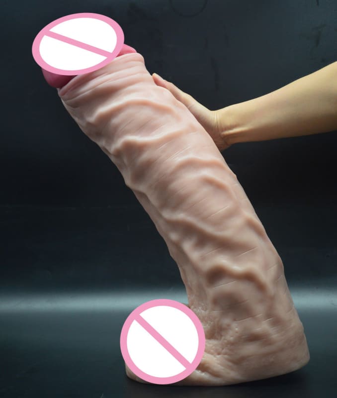 Huge Long 21 Inch Dildo Realistic Giant Massive Toy 5 Inches In Girth - Pleasures and Sins