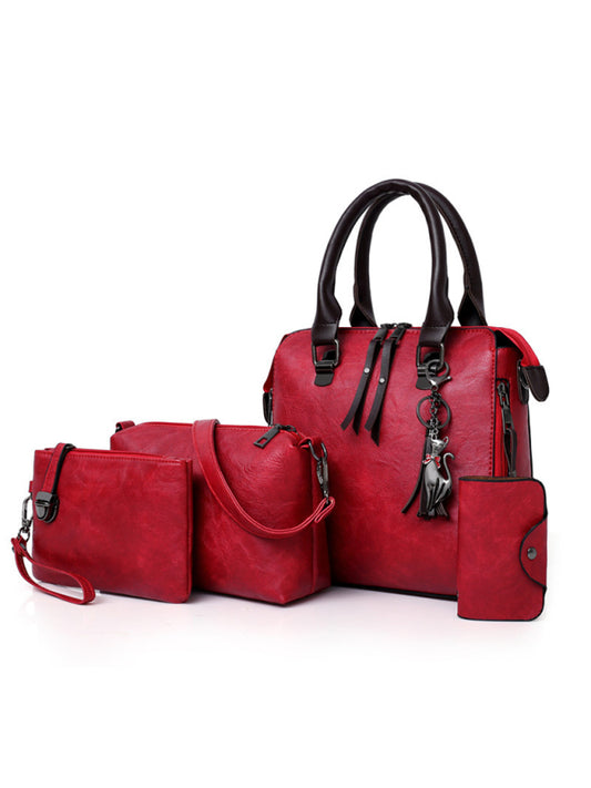 Ladies Four-Piece Set Retro Messenger Bag