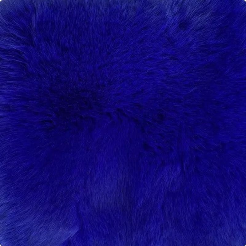 Vibrant royal blue faux fur or fuzzy textile material.