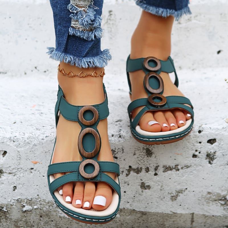 Ladies Bohemian Design Ankle Fasten Sandals