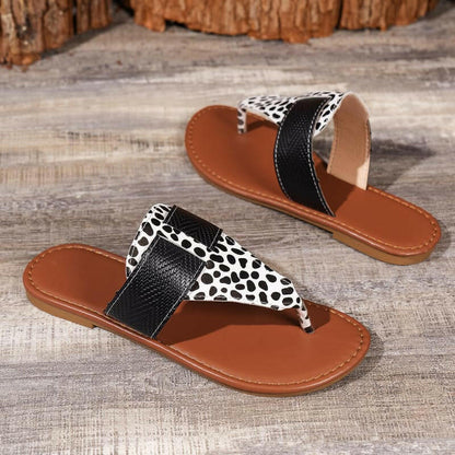 Ladies Camouflage Pattern Flat Summer Sandals - Perfect