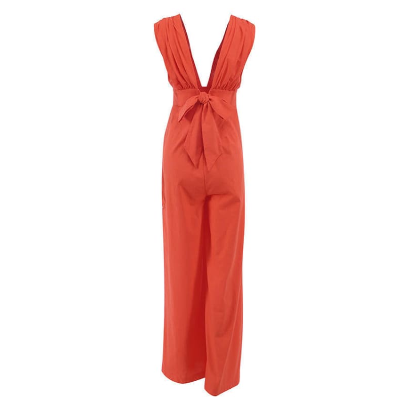 Ladies Casual Loose Sleeveless Wide Pants Jumpsuit