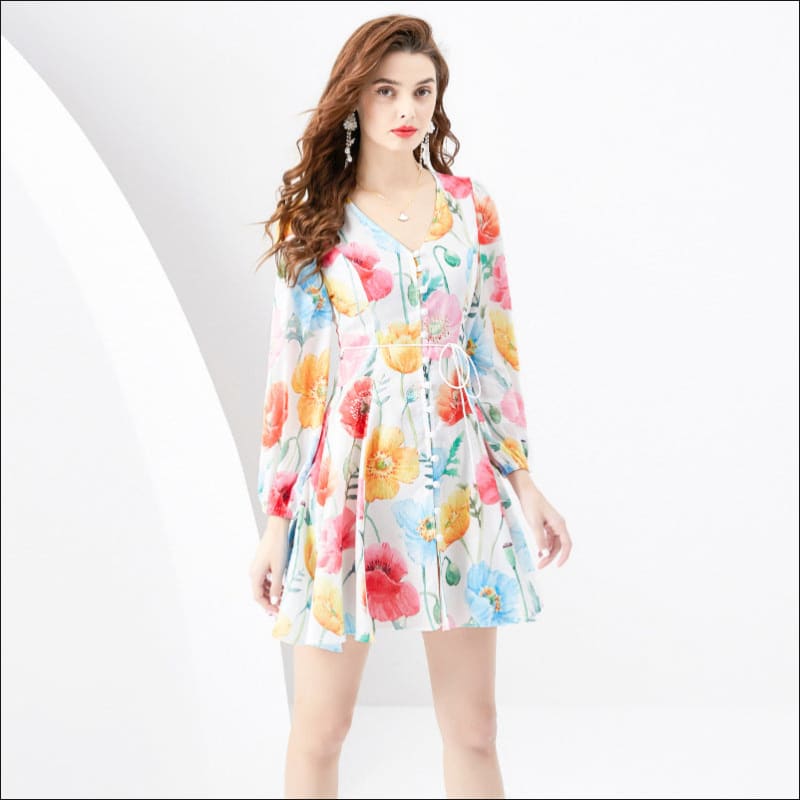 Floral Print Mini Swing Dress for Every Occasion