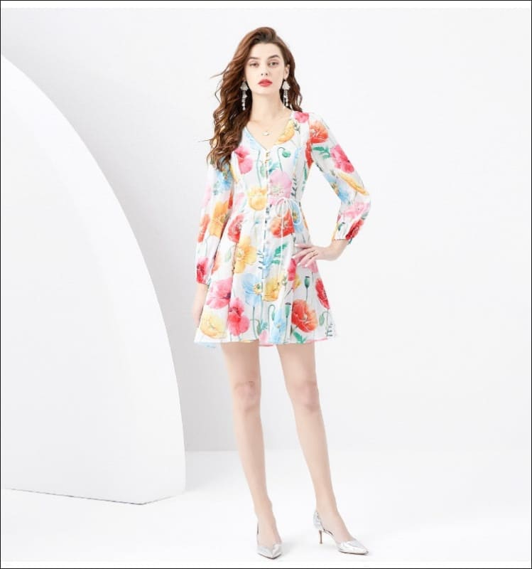 Floral Print Mini Swing Dress for Every Occasion