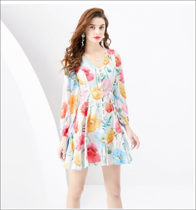 Floral Print Mini Swing Dress for Every Occasion