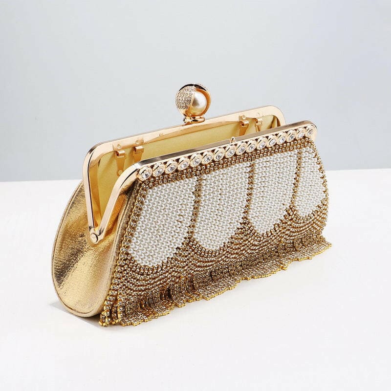 Ladies High End Rhinestone Fringed Evening Bag