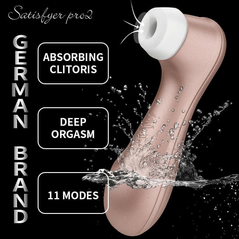 Personal intimate electronic device with a curved shape and white suction tip.