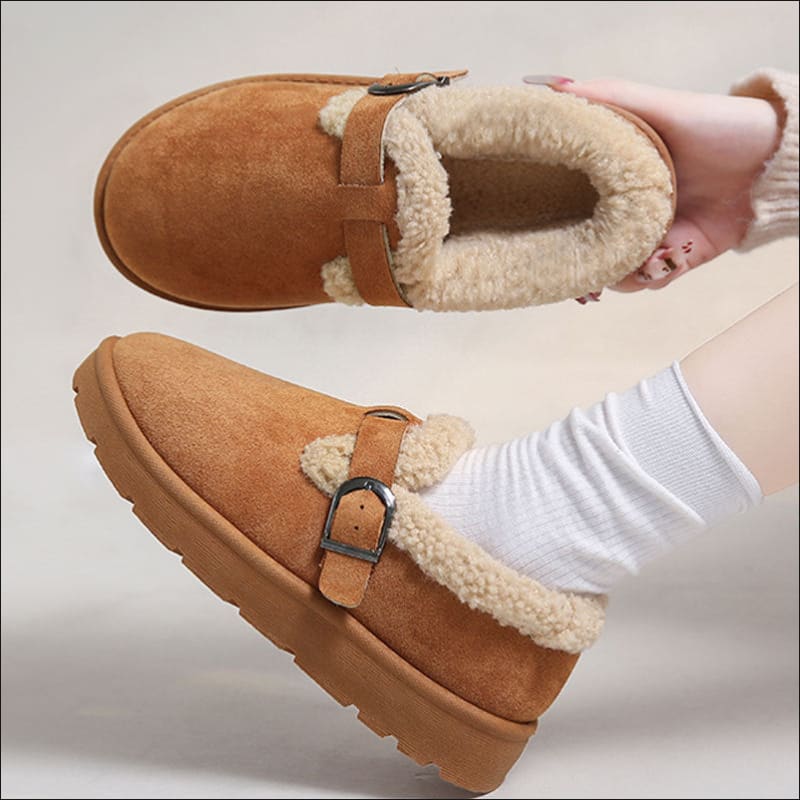 Ladies Thick Sole Fleece-lined Ugg Style Snow Boots