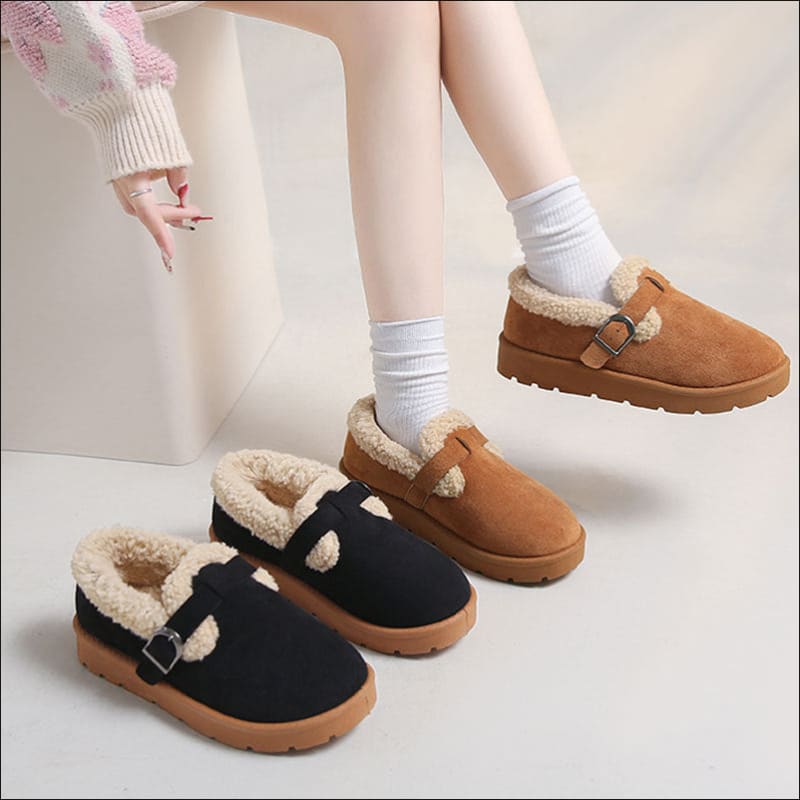 Ladies Thick Sole Fleece-lined Ugg Style Snow Boots