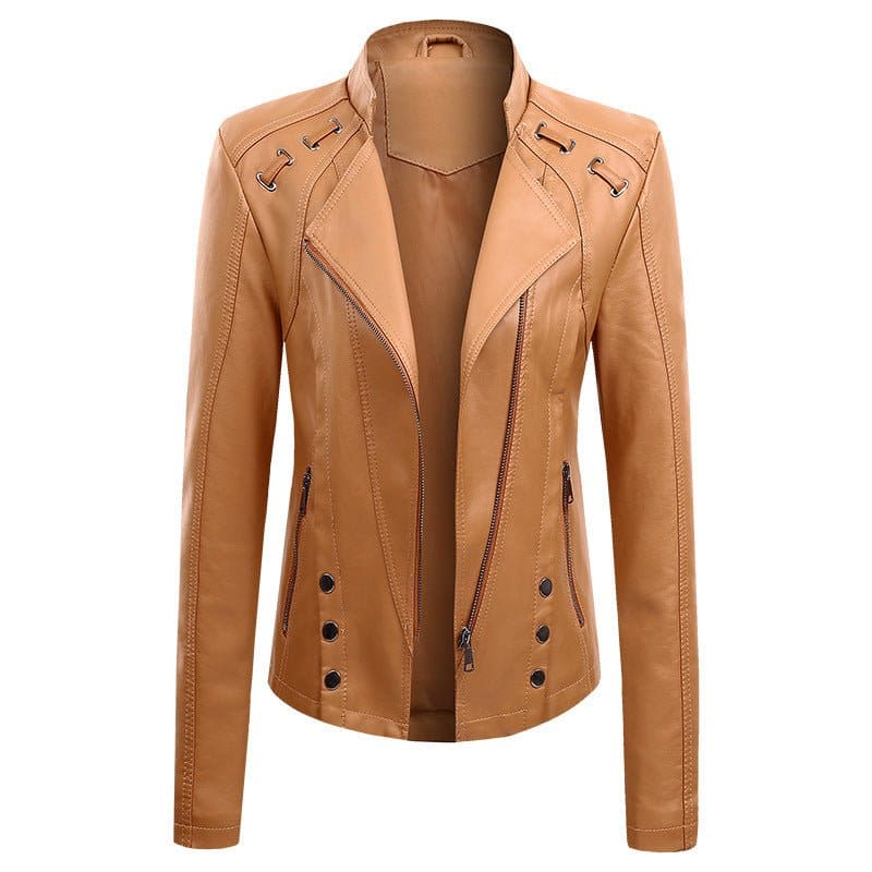 Ladies Vegan Leather, Slim Fit, Short Jacket In 5 Colours - Pleasures and Sins   Pleasures and Sins