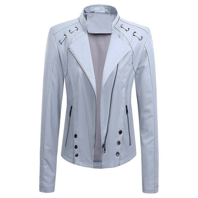 Ladies Vegan Leather, Slim Fit, Short Jacket In 5 Colours - Pleasures and Sins   Pleasures and Sins