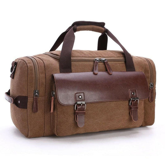 Large Capacity Vintage Style Casual Travel Bag coffee