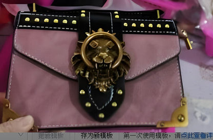 Lions Head Studded Handbag Single Shoulder Crossbody