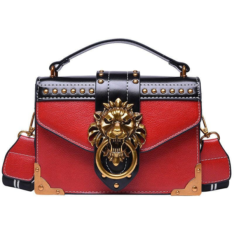 Lions Head Studded Handbag Single Shoulder Crossbody