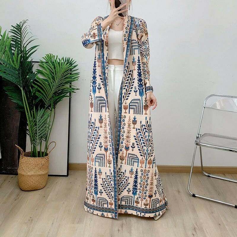 Elegant Pleated Dress Long Skirt Fashionable Robe