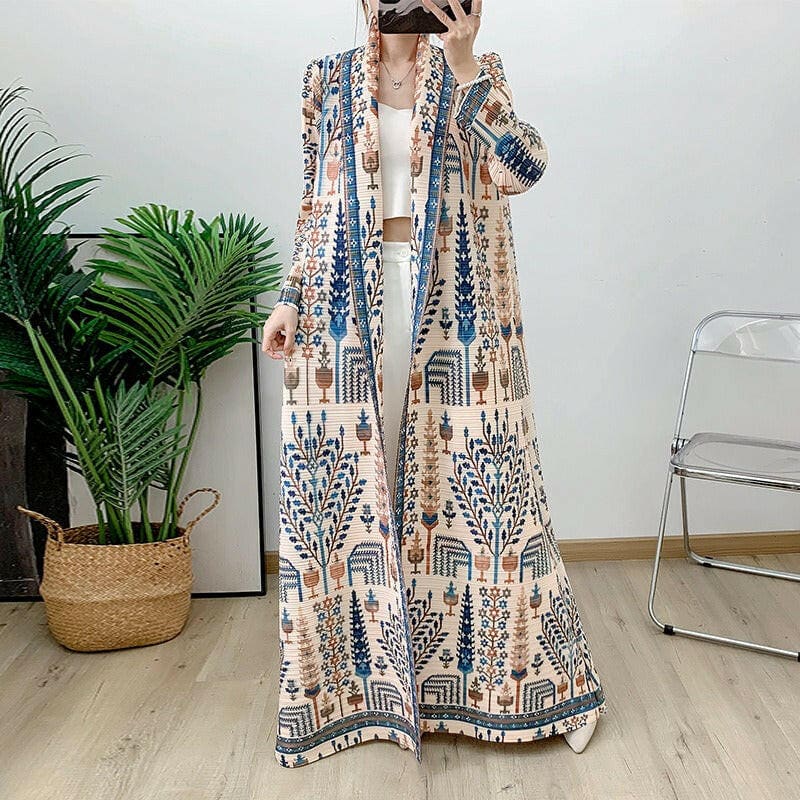 Elegant Pleated Dress Long Skirt Fashionable Robe