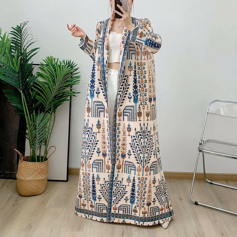 Elegant Pleated Dress Long Skirt Fashionable Robe