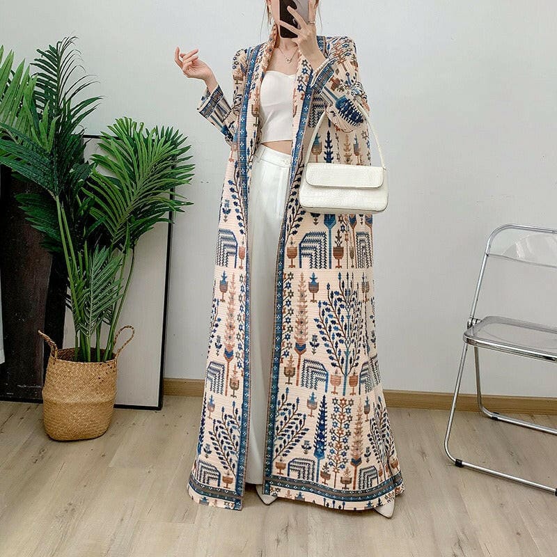 Elegant Pleated Dress Long Skirt Fashionable Robe