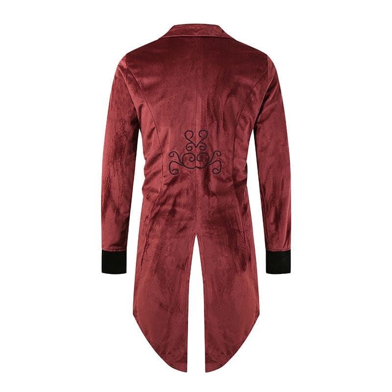 Long Sleeve Button Stitching Long Swing Tuxedo Coat For Cosplay, Anime - Pleasures and Sins   Pleasures and Sins