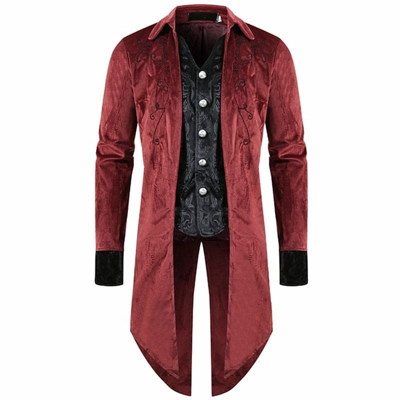 Long Sleeve Button Stitching Long Swing Tuxedo Coat For Cosplay, Anime - Pleasures and Sins   Pleasures and Sins