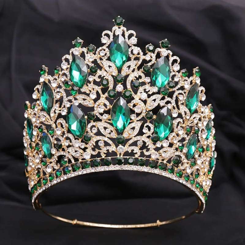 Luxury Royal Crown Large Crystal Tiara for Women 10