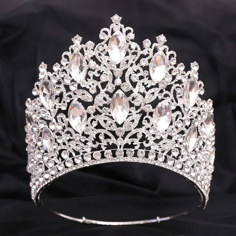 Luxury Royal Crown Large Crystal Tiara for Women 6