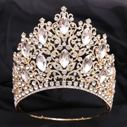 Luxury Royal Crown Large Crystal Tiara for Women 7