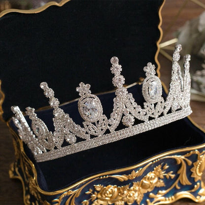 Luxury Tiara Zirconia Princess Pageant Hair Accessory