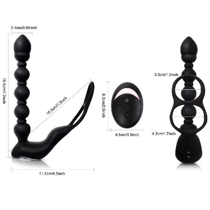 Male Anal Pull Bead Vibrating Massaging Shock Toy