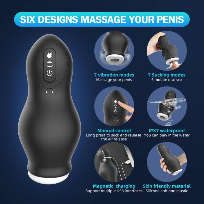 Male Automatic Suction Vibrating Massager Penis Exerciser