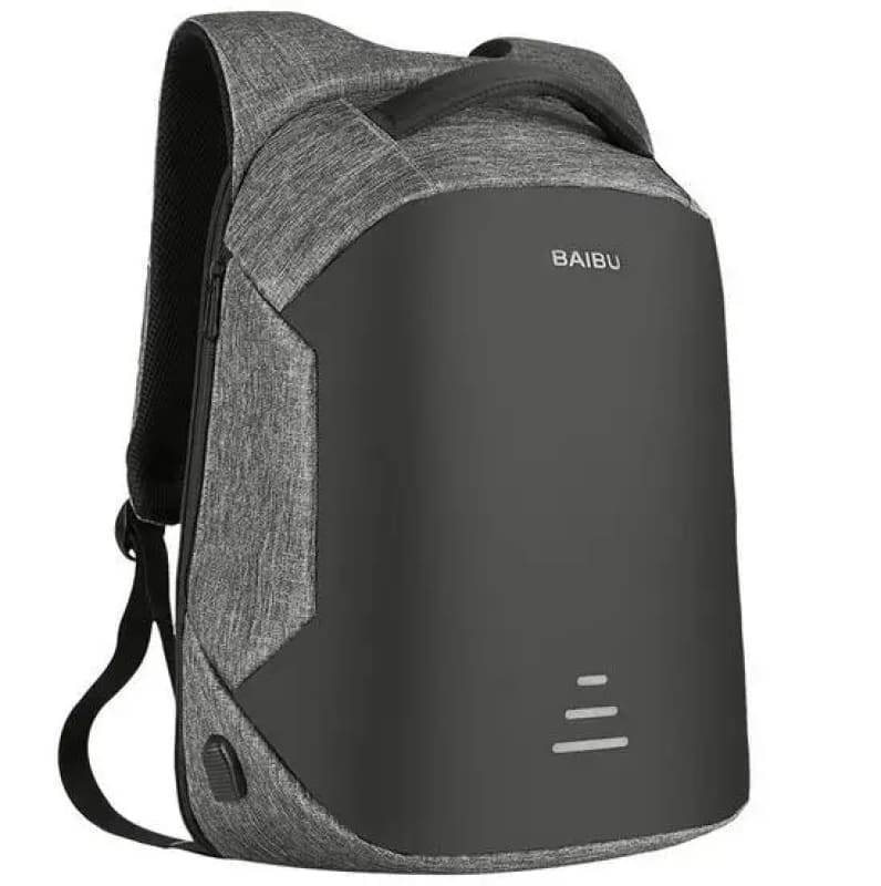 Men’s Anti-Theft Laptop Backpack with USB Charging Gray