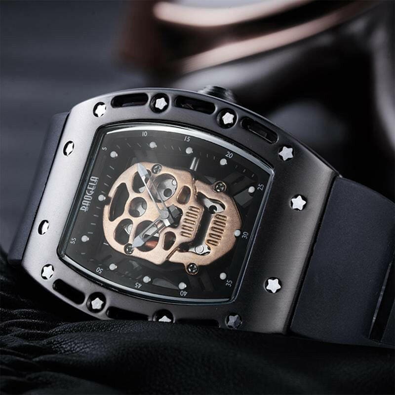 Men Watches Pirate Hollow Silica Skeleton Wristwatch